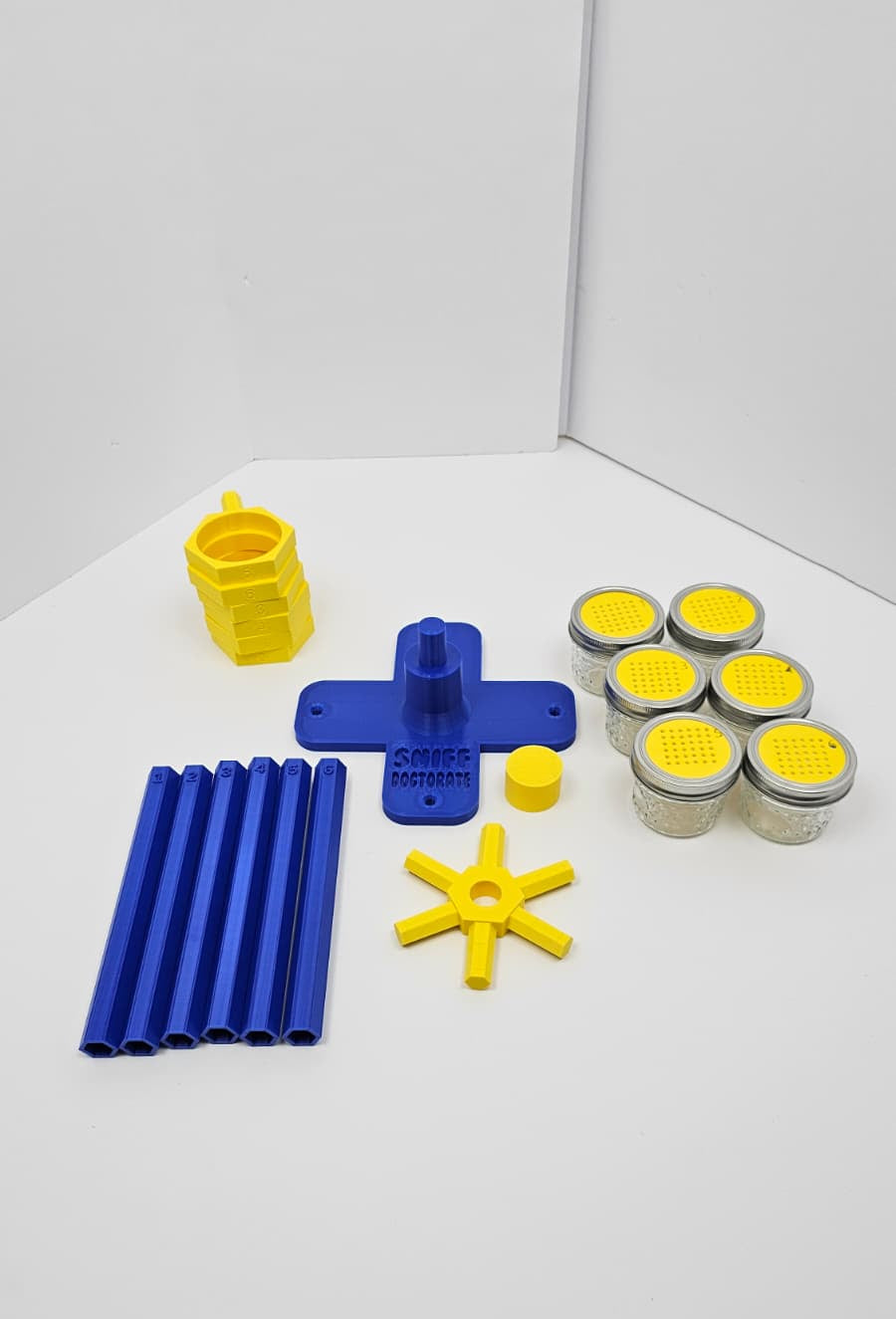 Large klein blue and yellow scent wheel