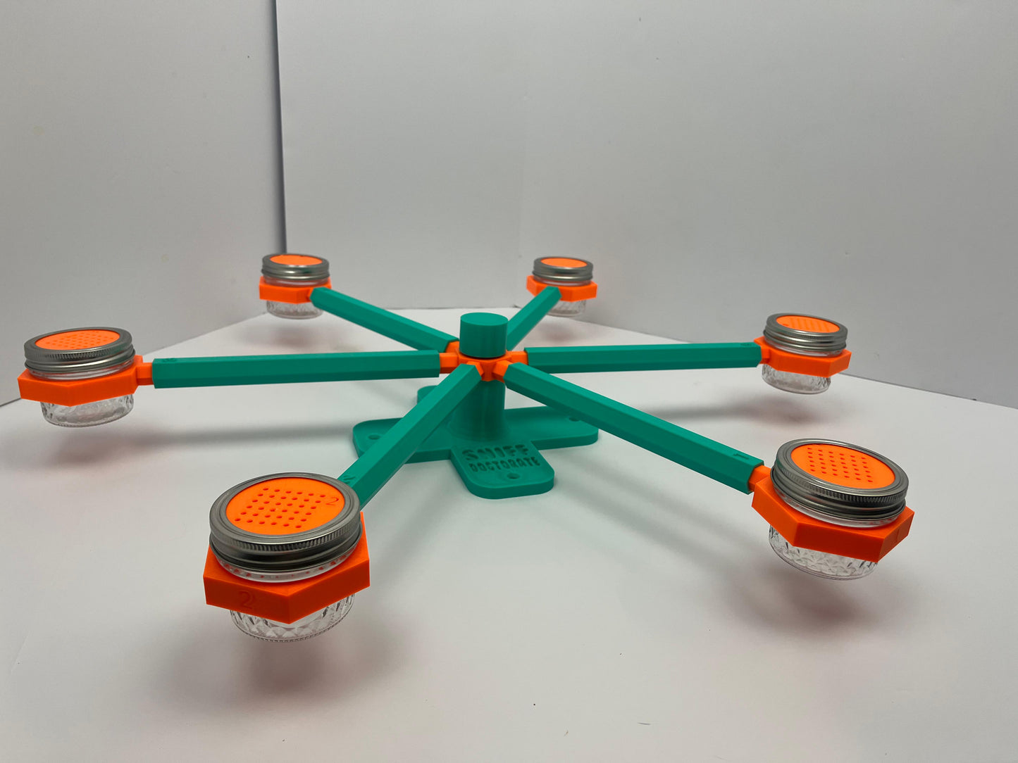 Large mint green and orange scent wheel