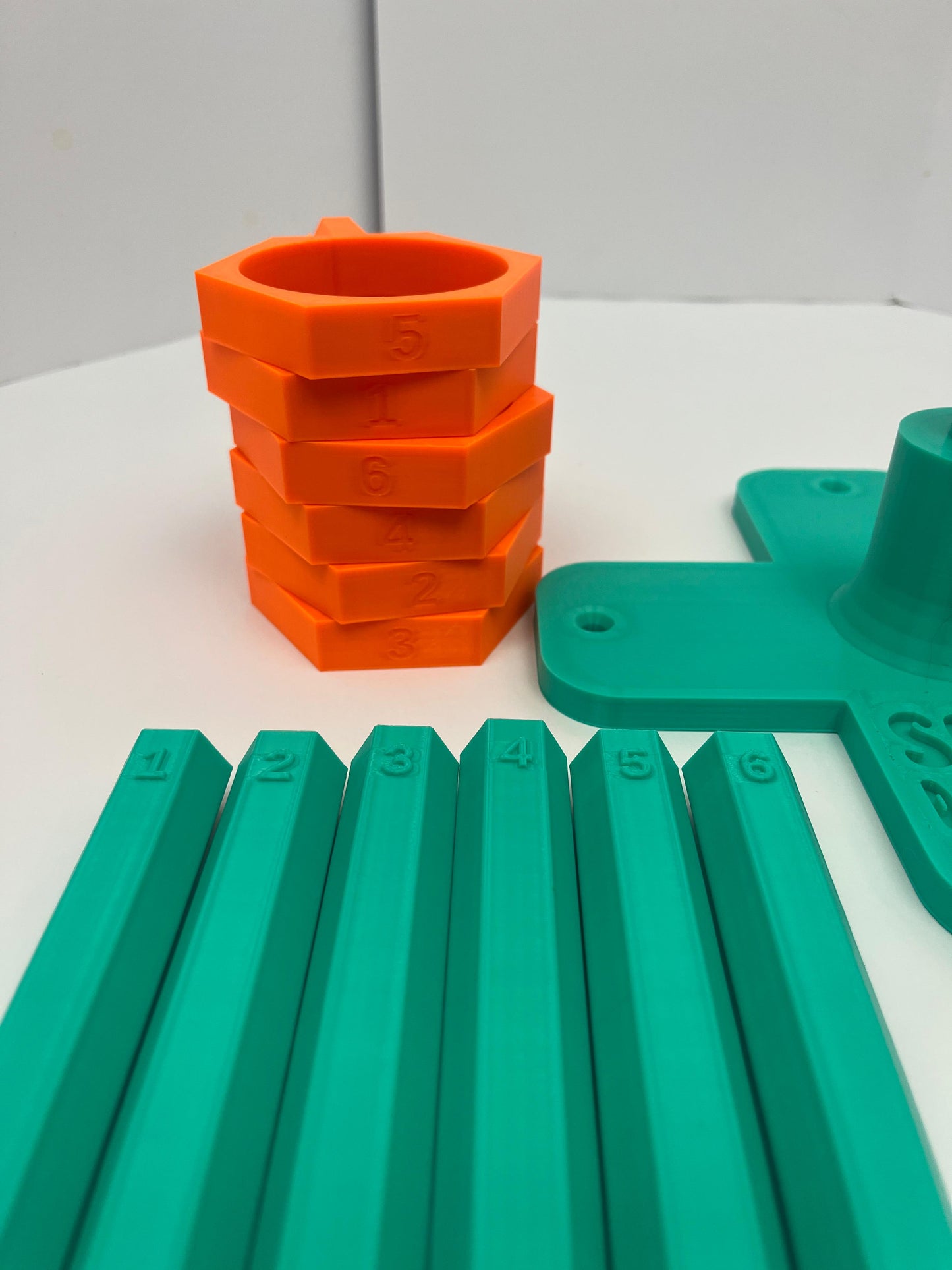 Large mint green and orange scent wheel