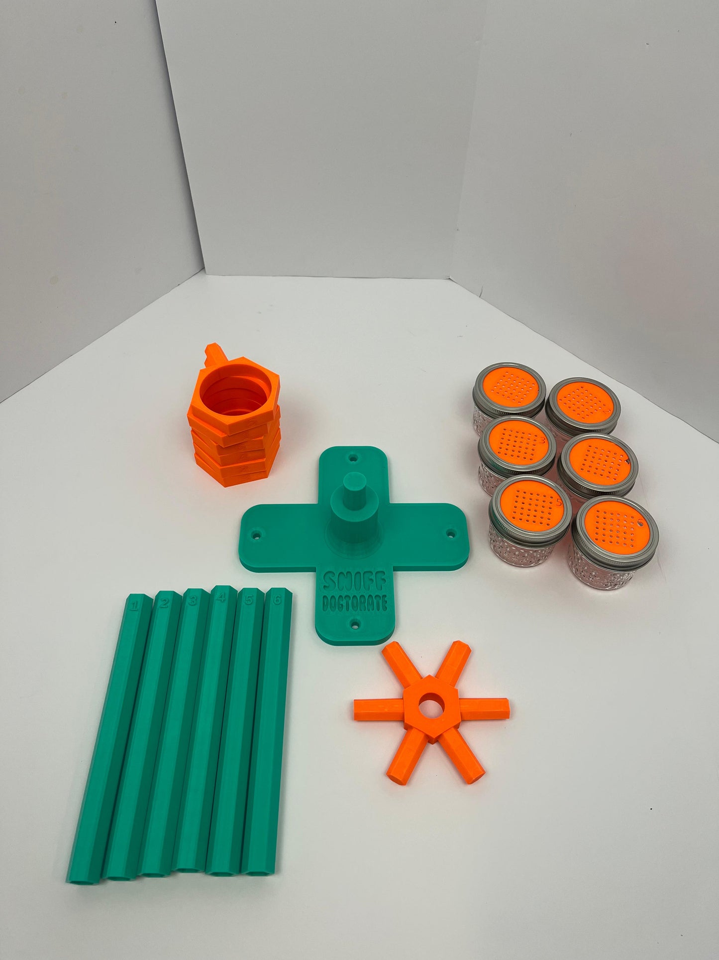 Large mint green and orange scent wheel