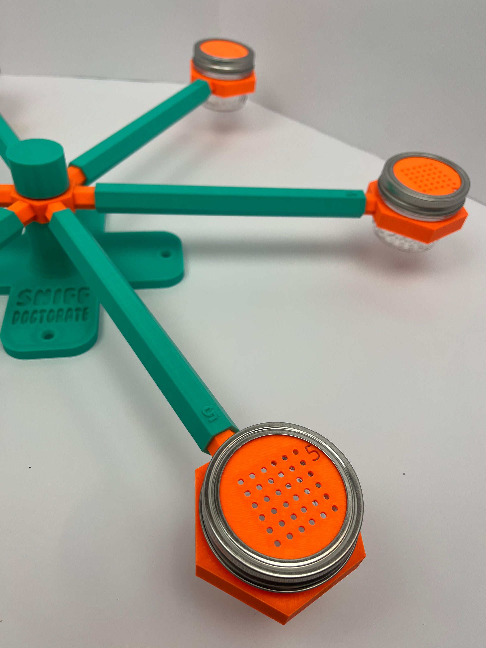 Large mint green and orange scent wheel