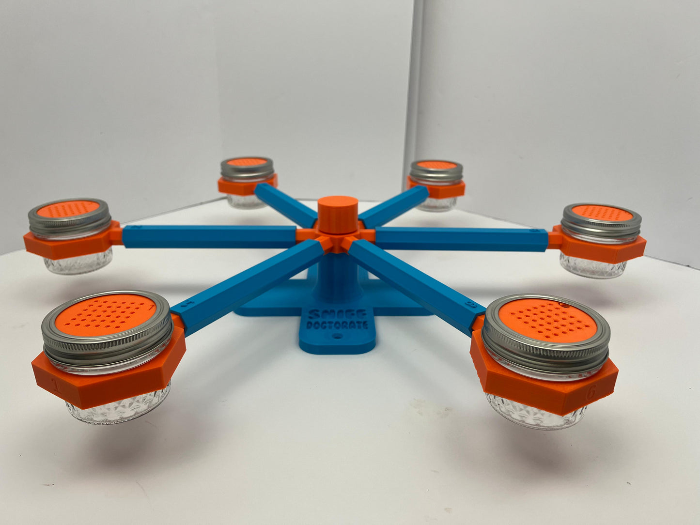 Orange and cyan scent wheel
