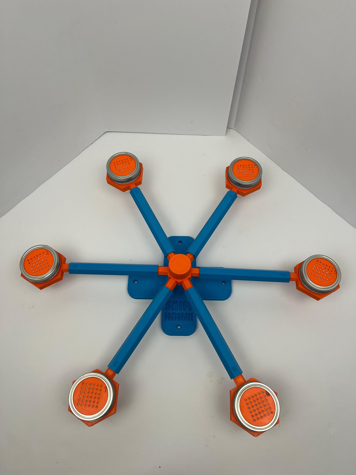 Orange and cyan scent wheel