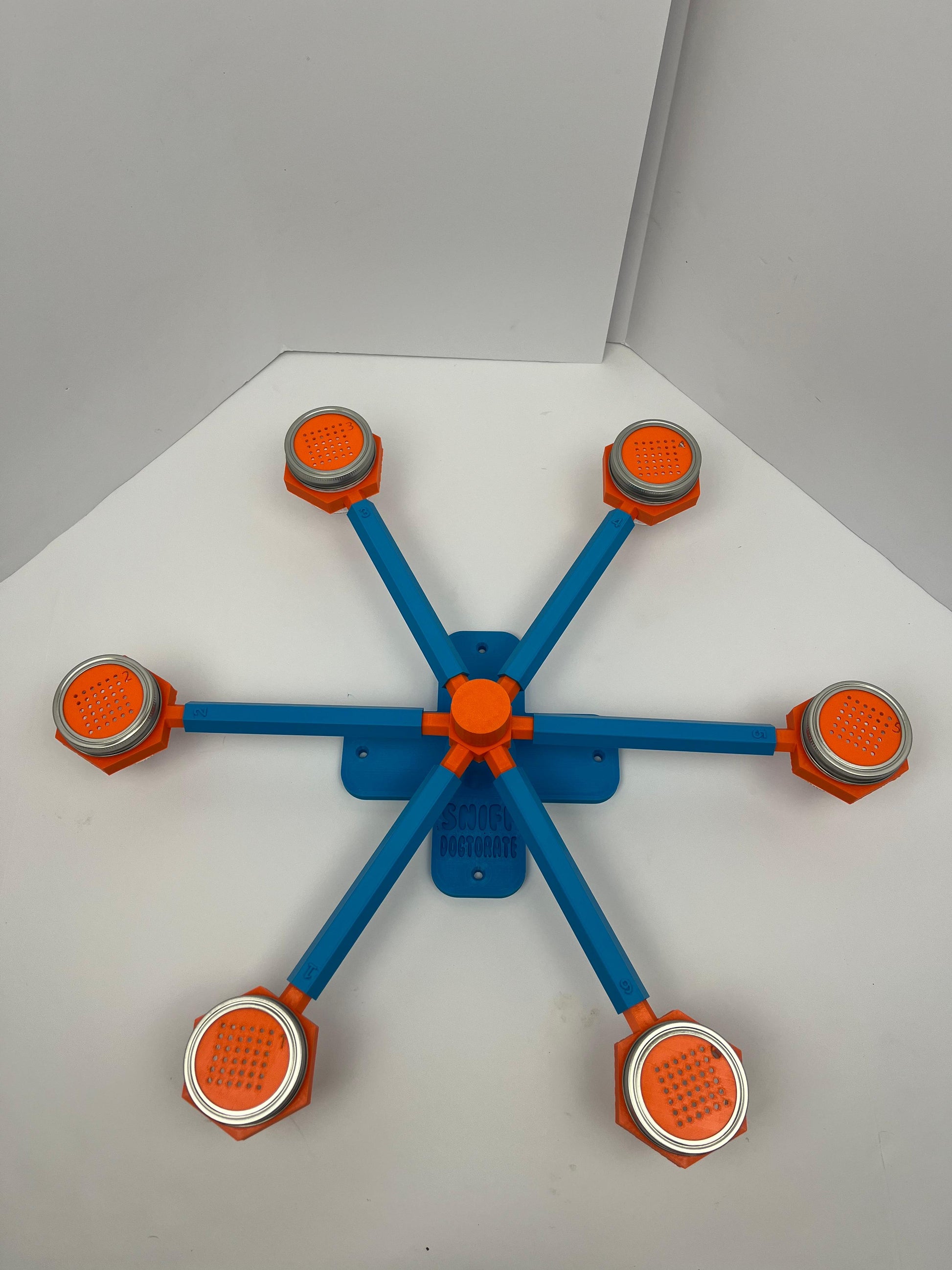 Orange and cyan scent wheel