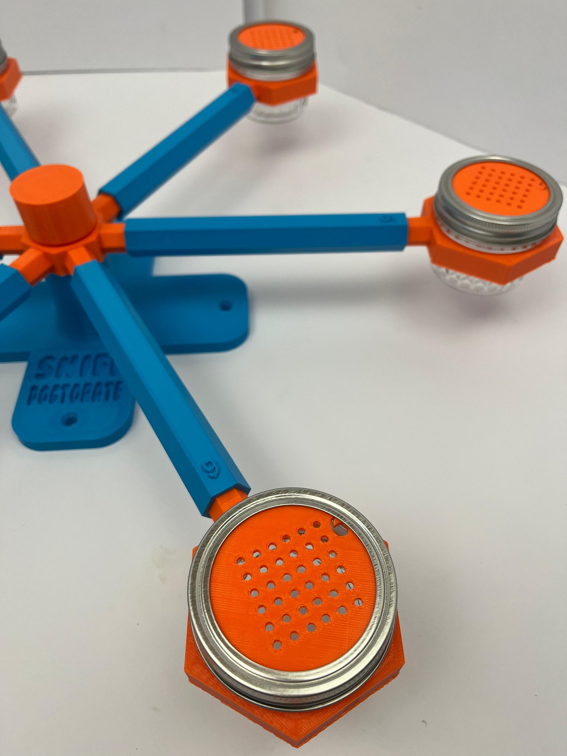 Orange and cyan scent wheel