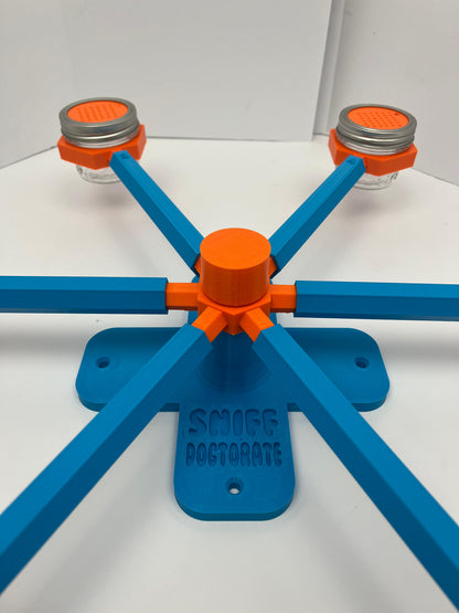 Orange and cyan scent wheel