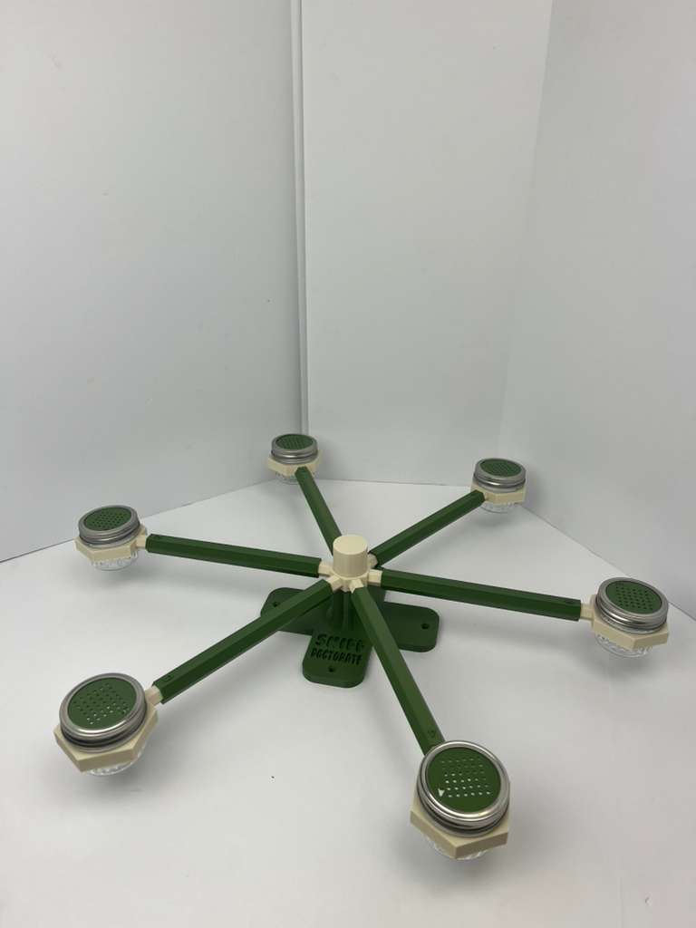 Forest green and bone white scent wheel