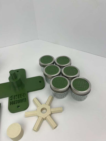 Forest green and bone white scent wheel
