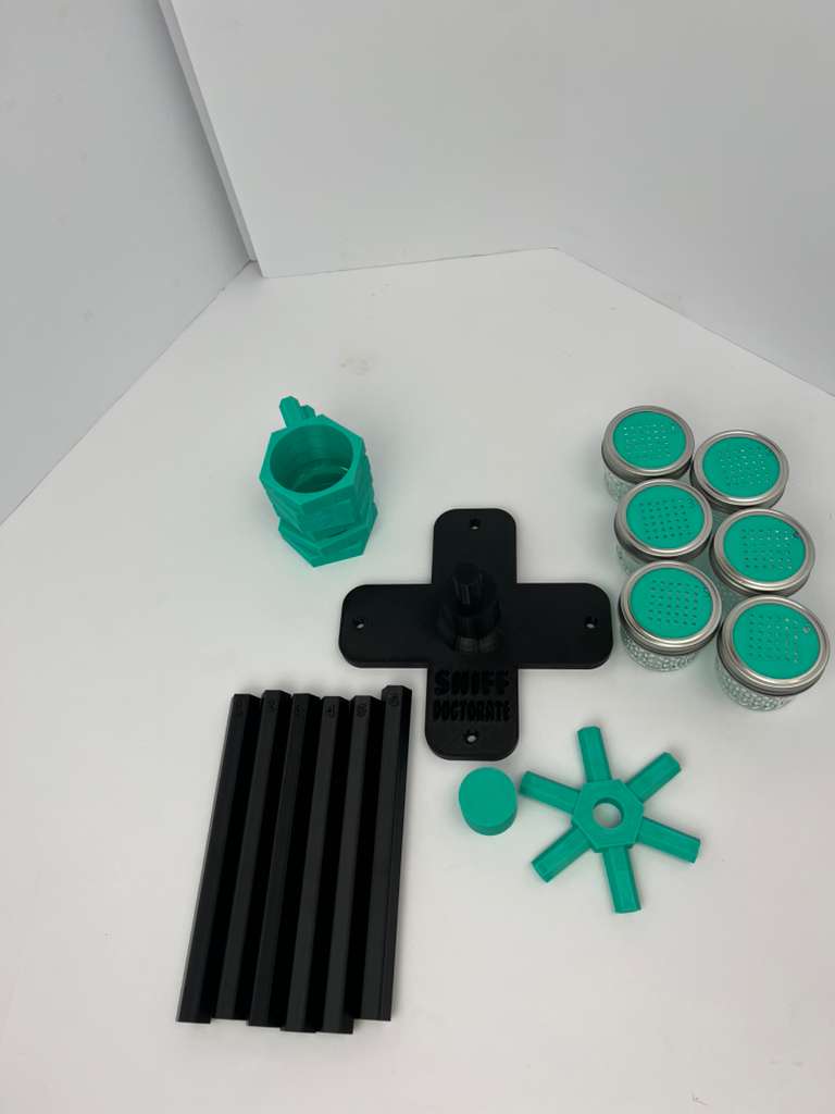 black and mint green scent wheel