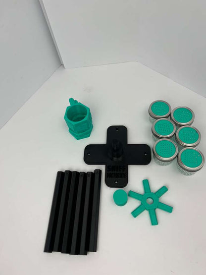 black and mint green scent wheel