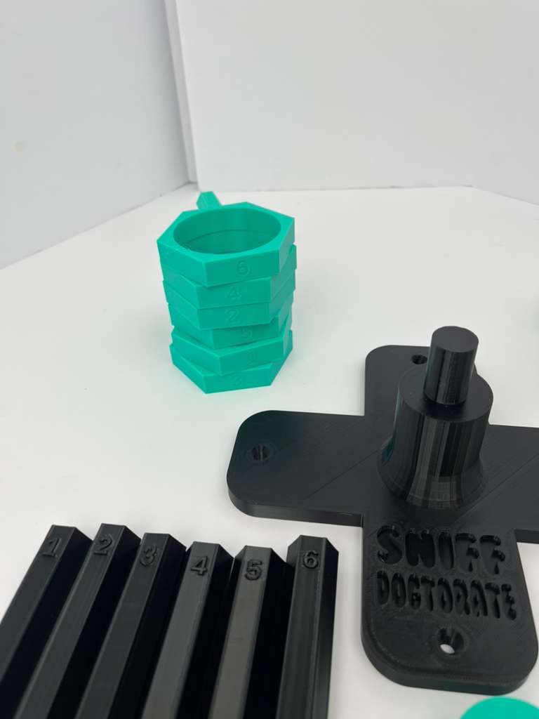 black and mint green scent wheel