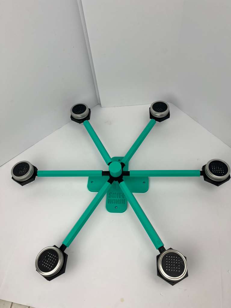 mint green and black scent wheel
