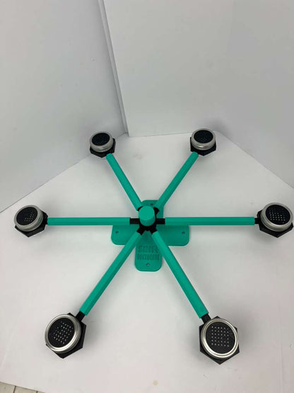 mint green and black scent wheel