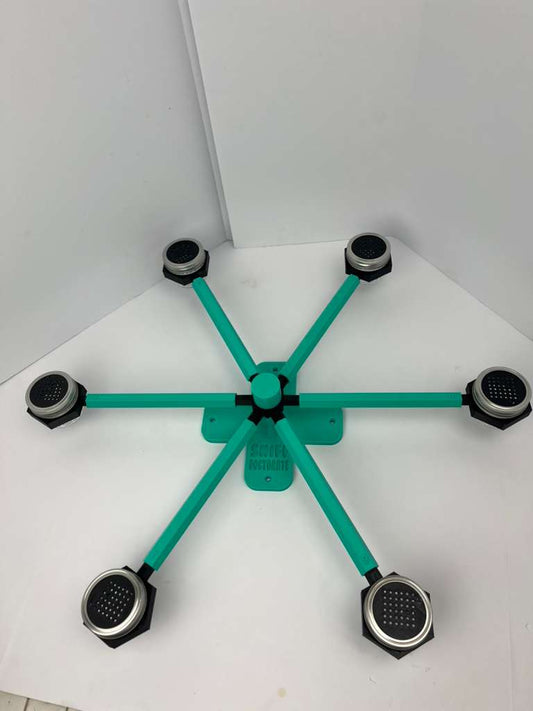 mint green and black scent wheel