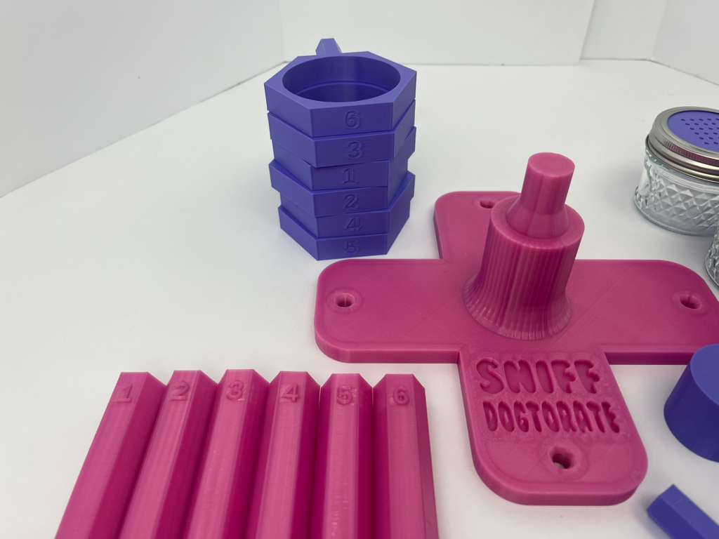 Large pink and purple scent wheel