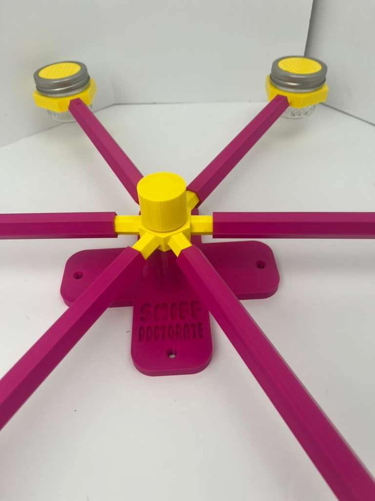Magenta and yellow scent wheel