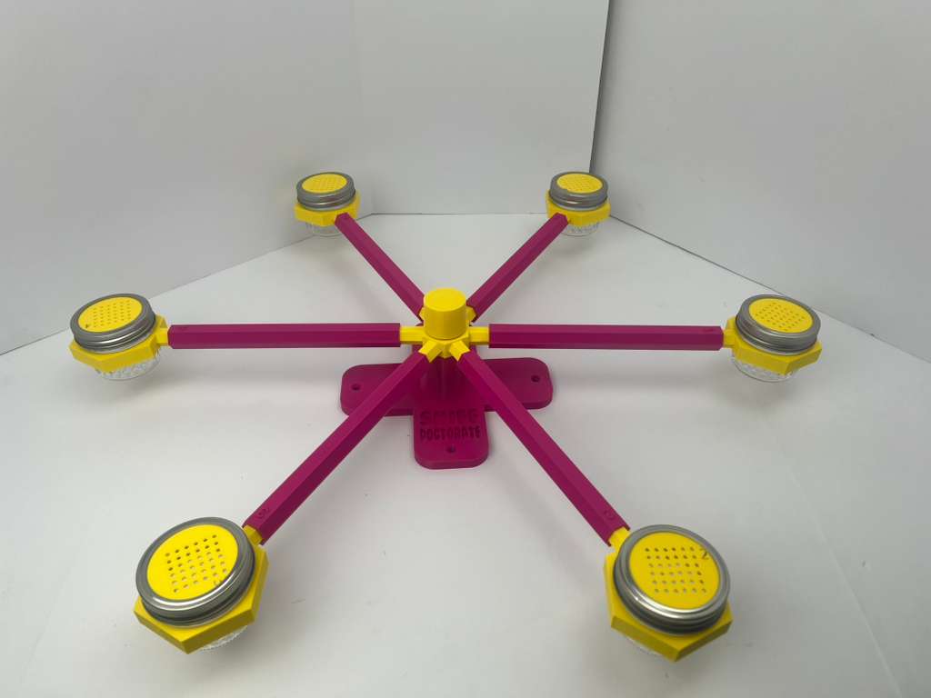Magenta and yellow scent wheel